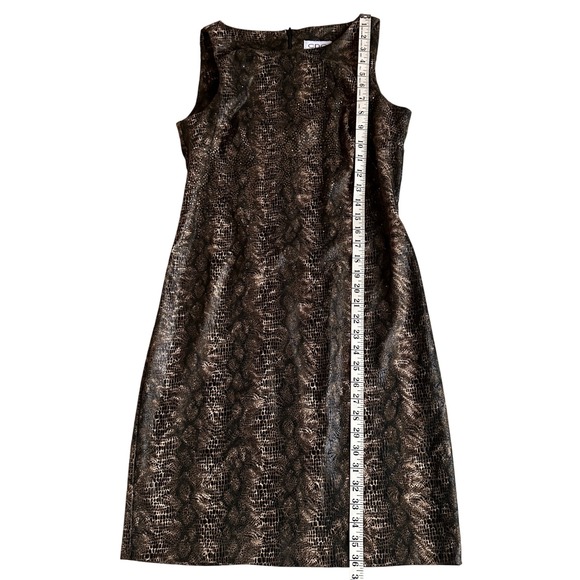 Vintage Y2K CDC Snake Skin Mini Dress Womens 6 90s Sparkle Whimsigoth Sleeveless - Picture 4 of 7